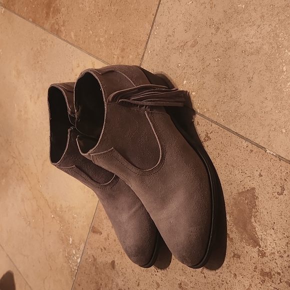 Suede low shoe boots with fringe 7.5 - Picture 1 of 5